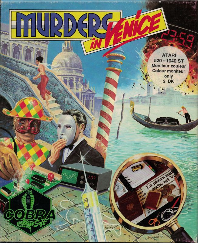 Murders In Venice box art for Atari ST